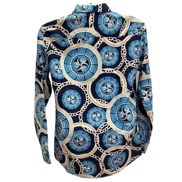 Silver Stone Size Large Paisley Collection Long Sleeve Men's Modern Fit. New - Picture 4 of 5